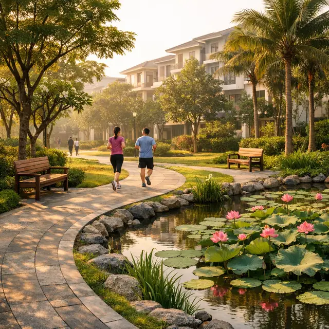 Công viên hồ điều hòa trong khu